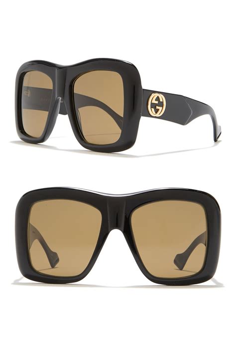 red gucci square frame sunglasses|gucci black oversized square sunglasses.